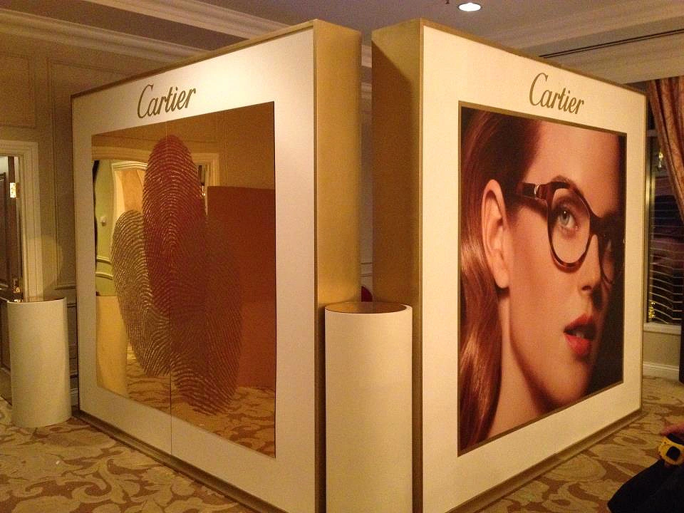 Custom booth graphics — Cartier
